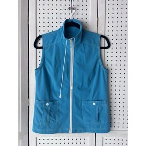 Zenergy Chico's Active Zip Vest Women's Blue 0 / Small Windbreaker Walking
